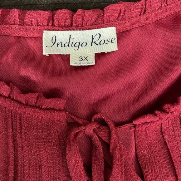 Indigo Rose Red Ruffle Dress - Picture 12 of 13